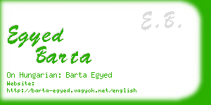 egyed barta business card